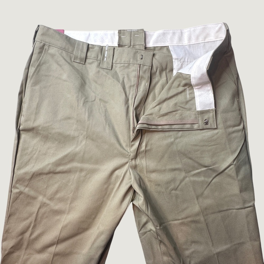 Red Kap Pants Mens 46x37U PT62KH Khaki Twill Work Trousers Raw Hem NEW